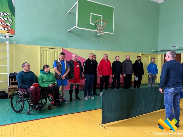 Команда ветеранів війни зі Звягеля здобула перше місце на чемпіонаті області з настільного тенісу