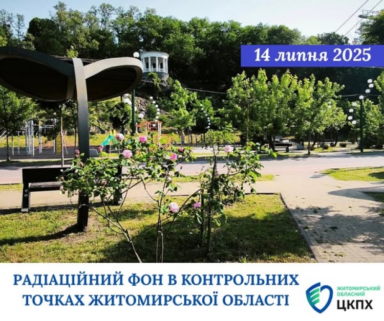 У Звягелі найнижчий радіаційний фон в області — дані на 14 липня