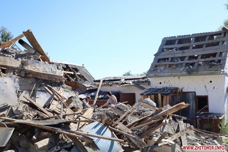 Наслідки нічного ворожого обстрілу Звягельської громади